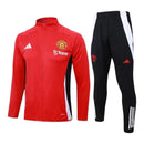 Conjunto Manchester United Treino 24/25 - Masculino Adidas - Vermelho e preto