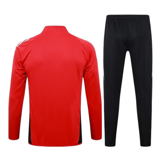Conjunto Manchester United Treino 24/25 - Masculino Adidas - Vermelho e preto