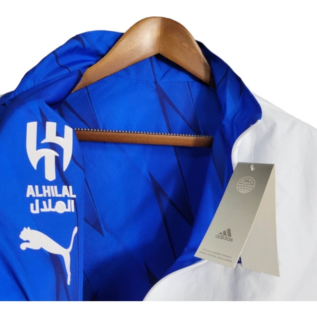 Jaqueta Corta-Vento Al-Hilal 23/24 dupla face - Masculina Puma - Azul e branca