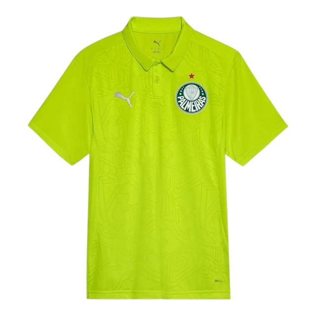 Camisa Polo Palmeiras Treino 25/26 - Torcedor Puma Masculina - Amarelo neon