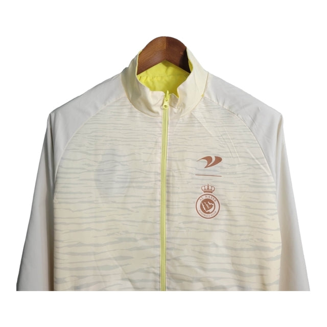 Jaqueta Corta-Vento Al-Nassr 23/24 dupla face - Masculina Dunes - Amarela com detalhes em azul
