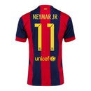 Camisa Retrô Barcelona I 2014/15 - Masculina Nike - Azul e vermelha com detalhes em amarelo