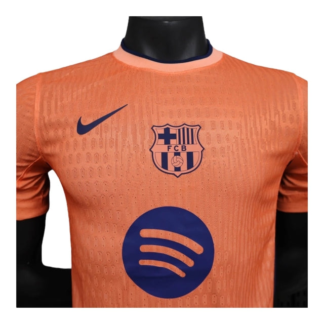 Camisa Barcelona III 25/26 - Jogador Nike Masculina - Laranja com detalhes em azul