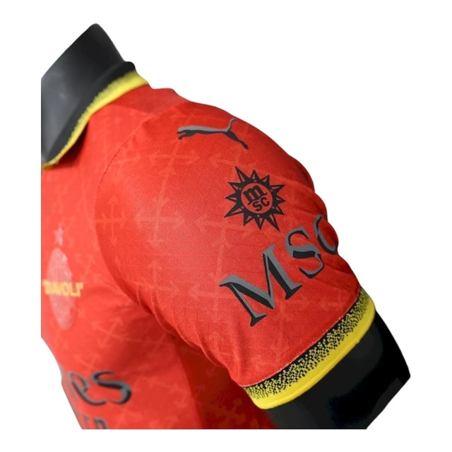 Camisa AC Milan Edição especial 25/26 - Jogador Puma Masculina - Vermelha com detalhes em verde