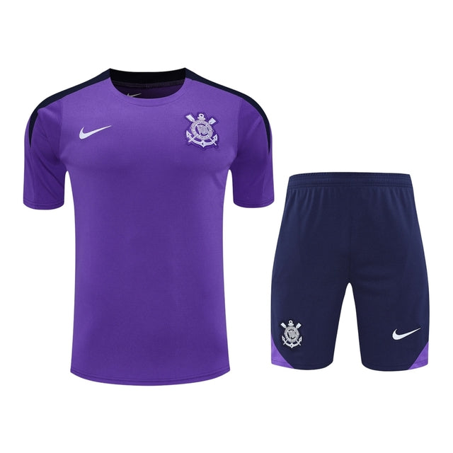 Kit Treino adulto - Camisa e Shorts - Corinthians Nike 25/26 - Roxo