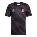 Camisa Bayern de Munique Pré-jogo 25/26 - Torcedor Adidas Masculina - Preta com detalhes em vermelho e azul