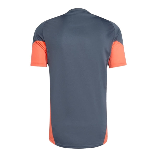 Camisa Bayern de Munique Treino 25/26 - Torcedor Adidas Masculina - Cinza com detalhes em laranja