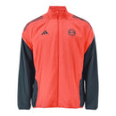 Jaqueta Corta-Vento Bayern de Munique Treino 25/26 - Masculina Adidas - Laranja com detalhes em cinza